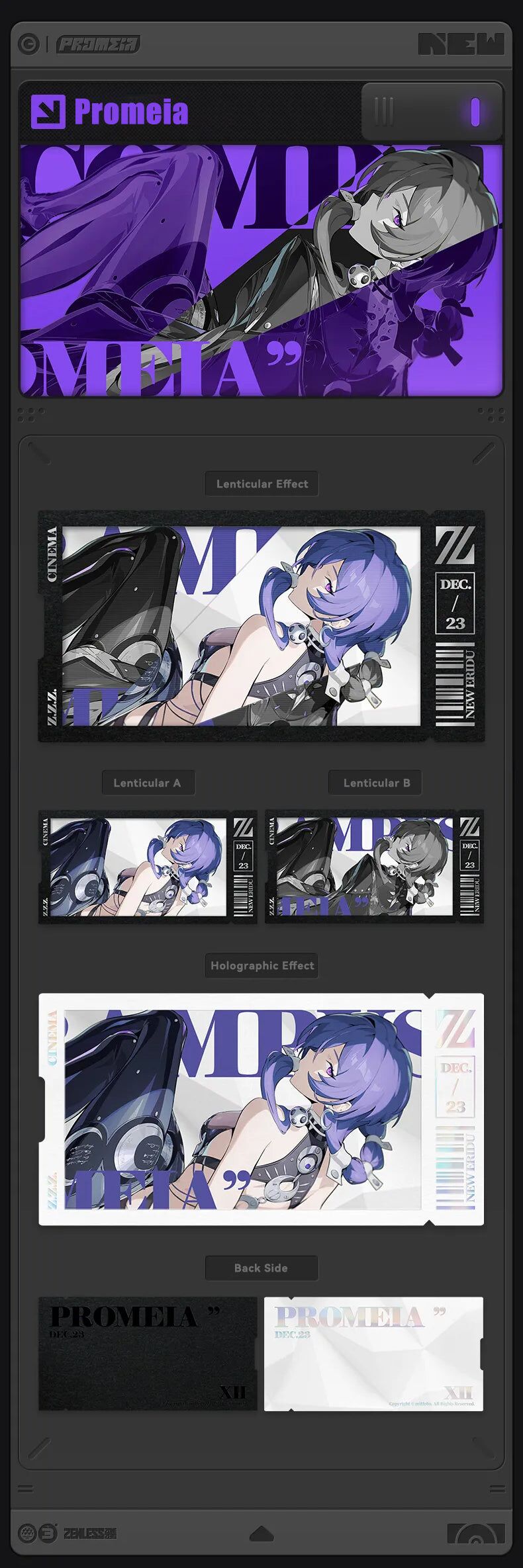 Zenless Zone Zero Krampus Card Set | Zhao Dialyn Banyue